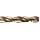 Precision Twist 209CO Cobalt Steel Taper Shank Drill Bit, Gold Oxide Finish, Morse Taper Shank, Spiral Flute, 135 Degree Point Angle