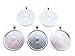 10 CleverDelights Round Pendant Trays - Shimmering Silver Color - 25mm 1