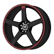 Motegi Racing MR116 Matte Black Finish Wheel with Red Accents (16x7"/4x100mm)