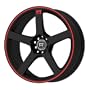 Motegi Racing MR116 Matte Black Finish Wheel with Red Accents (16x7"/4x100mm)