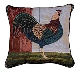 Warren Kimble Rooster Folk Art Throw Pillow 17 x 17
