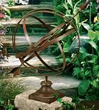 Garden Armillary Sundial 28″ Wide Iron Antiqued Finish