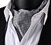 SetSense Men's Plaid Houndstooth Jacquard Woven Self Cravat Tie Ascot