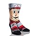 Rock'em Apparel Adult Unisex's NCAA Ohio State Buckeyes Brutus Mascot University Custom Athletic Crew Socks, X-Large, Silver, L/XL RE-OSU002