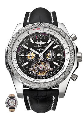 Breitling L18841TA-B788-761P Bentley Mulliner Tourbillon Black Dial Leather Alligator Manual Men's Watch