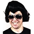 Theatre Costumes Accessory Wigs Rock Star Wig Black Elvis Wig 50s Wig