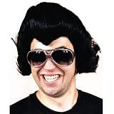 Theatre Costumes Accessory Wigs Rock Star Wig Black Elvis Wig 50s Wig