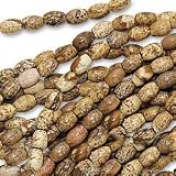 Desert Jasper Tapered Tube Barrel Beads 4 X 6mm /16 Inch