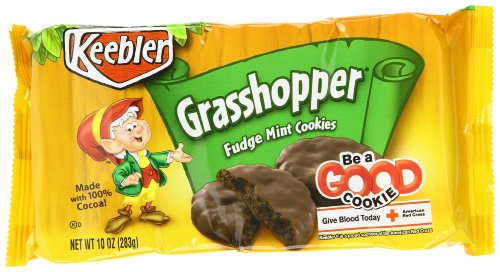 Fudge Shoppe Grasshopper (Mint) Cookies, 10-Ounce Packages (Pack of 6)