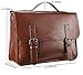 Banuce Vintage Pu Leather Tote Briefcase Shoulder Messenger Bag