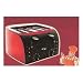 Kitchen & Housewares : Chef Pepin CH48445 4-Slice Stainless-Steel Toaster, Metallic Red