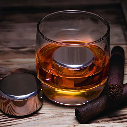 BLKSMITH Set of Two Stainless Steel Whiskey or Liquor Rounds