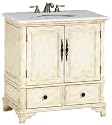 Heirloom Chairleston Sink Cabinet Vanity With White Granite Top