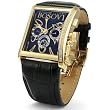 Bosovi Mens Designer Watch with Swiss Movement and 64 Diamonds - 18K Yellow Gold Pl.
