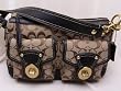 Coach Signature Legacy Pocket Shoulder Bag Purse 12869 Khaki Black