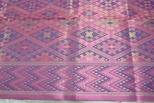 Thai Myanmar Synthetic silk fabric women Wedding Dress Sarong SKIRT HONGSA#16