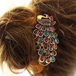 Lovely Vintage Jewelry Crystal Peacoc...