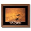 TEAMWORK Motivational Rowing Picture Oak Framed Art Print