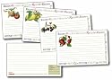 Clear Solutions Fruit Recipe Cards with Protectors, 3 x 5-Inch