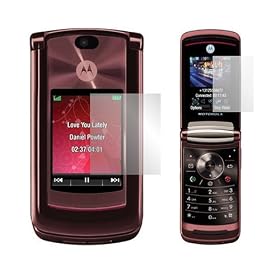 Motorola Razr2 V9 V9m Premium Reusable LCD (Outer and Inner ) Screen Protector with Lint Cleaning Cloth By Ikross