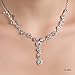 Favebridal Fashion Sliver Rhinestones Necklace Earrings Jewelry Sets for Wedding Bridal Party 15049