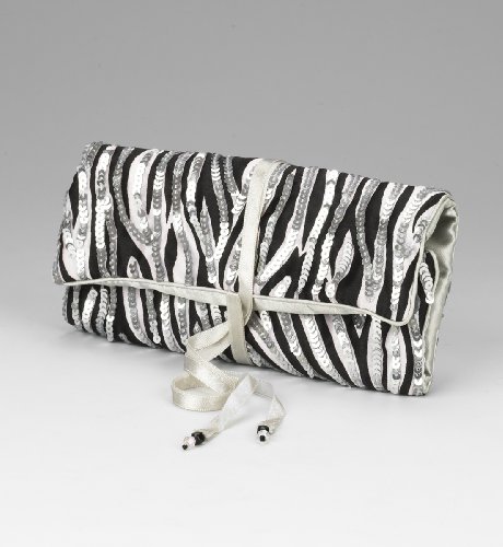 Zebra Print Sequin Jewellery Wrap