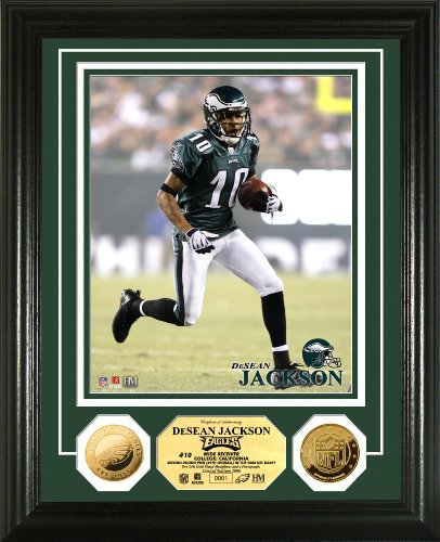 Highland Mint NFL Philadelphia Eagles DeSean Jackson 24KT Gold Coin Photomint