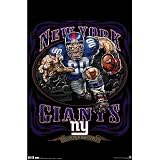 (22x34) New York Giants (Mascot, Grinding It Out Since 1925) Sports Poster Print