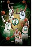 (24x36") Boston Celtics Poster - Ballers, Starting Five - Large 24x36 Inches Art Poster Print, NBA Paul Pierce, Ray Allen, Rajon Rondo, Kevin Garnett, Shaquille O'Neal