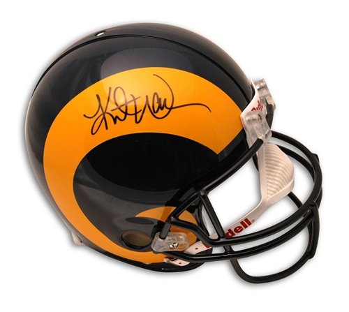 Kurt Warner Autographed/Hand Signed St. Louis Rams Full Size Authentic Proline Helmet