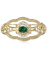 Downton Abbey Navette Center Stone Oval Pin