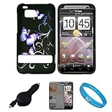 Purple Flower Durable 2 Piece Protective Crystal Hard Shield Guard Cover Ca ....