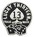 Lucky 13 Spade Dice Embroidered Patch Iron-On
