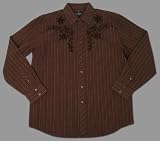 Marc Ecko - Marc Ecko Collection, "Floral Embedded" Mens Top, Dark Brown