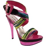 Womens Mutli Colour High Platform Heel Sandals