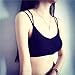 Creazy Women Crop Tops Strap Vest Cut Out Shirt Beach Tank (Black)
