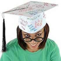 Signature Graduation Hat - White
