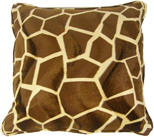 SUPERSOFT LUXURIOUS FAUX FUR CUSHION COVER PILLOW CASE SHAM BROWN ANIMAL GIRAFFE 20" - 50CM
