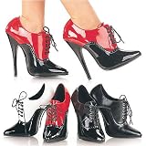 Pleaser Shoes Women's DOMINA-460 6' Oxford Lace Up Pump, Available in 4 Colors