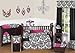 Hot Pink, Black and White Isabella Decorative Accent Throw Pillow by Sweet Jojo Designs