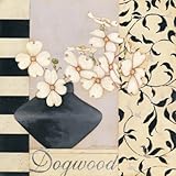 IMAGE OF Dogwood Beautiful MUSEUM WRAP CANVAS Print with Added BRUSHSTROKES Stephanie Marrott 12x12