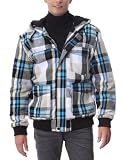 Quiksilver Mataruna Check - Blouson - Homme - Noir/Blanc/Gris/Bleu - M