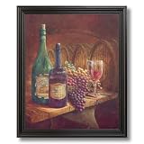 Grapes Wine Kitchen Tuscan Contemporary Picture Black Framed Art Print