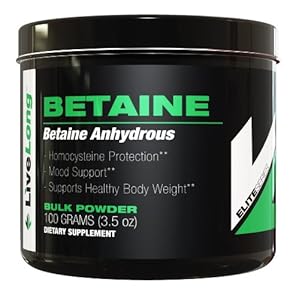 LiveLong Nutrition Betaine Supplements, 3.5 Ounce