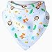 Baby Bandana Drool Bibs,Unisex 10 Pack Set with Adjustable 3 Snaps - Soft 100% Cotton Absorbent Feeder Bibs - Perfect Baby Burp Cloths Gift for Drooling,Feeding and Teething-Model B