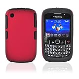 for Blackberry Curve 8530 Hard Case Silicone Skin RED