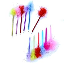 Dazzling Toys Marabou Feather Pens - 1 Dozen, Assorted Colors
