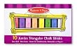 Melissa & Doug 10 Jumbo Triangular Chalk Sticks