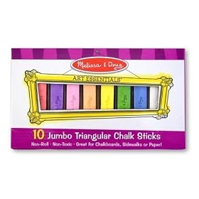Melissa and Doug Jumbo Rainbow Chalk (10 pc) by Melissa & Doug