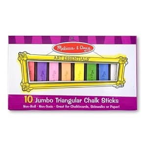 Melissa and Doug 10 Jumbo Triangular Chalk Sticks by Melissa & Doug
